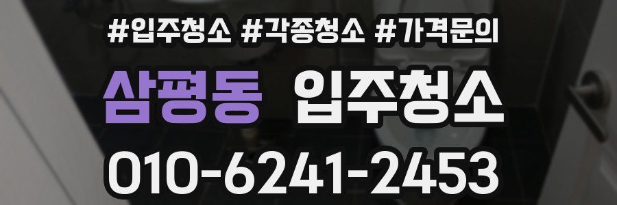 삼평동 이사청소