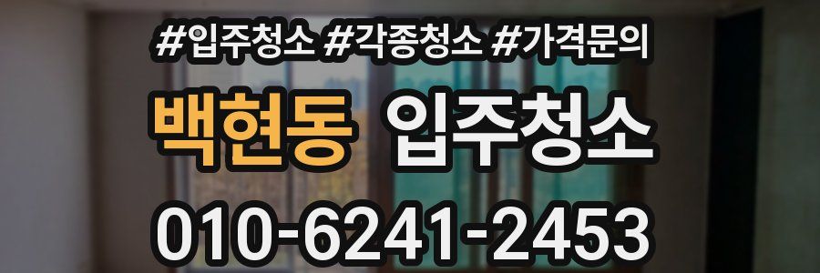 백현동 이사청소