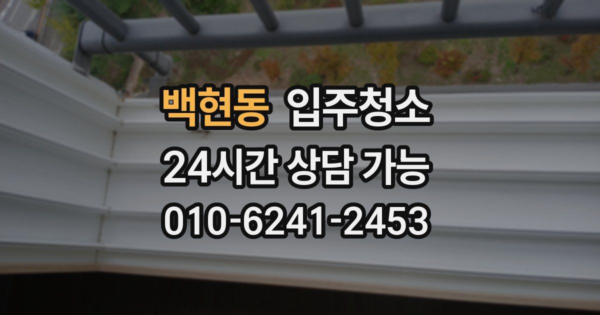 백현동 입주청소