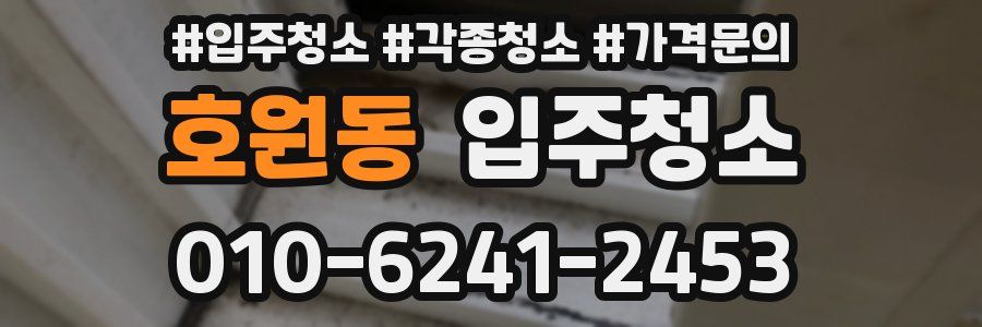 호원동 이사청소