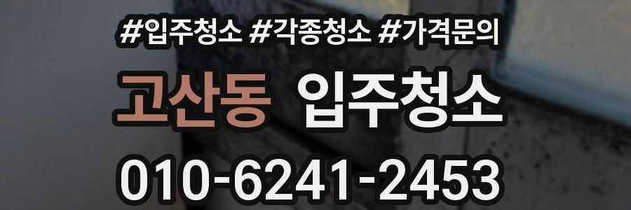 고산동 이사청소