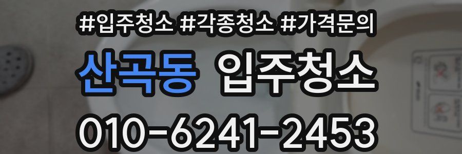 산곡동 이사청소