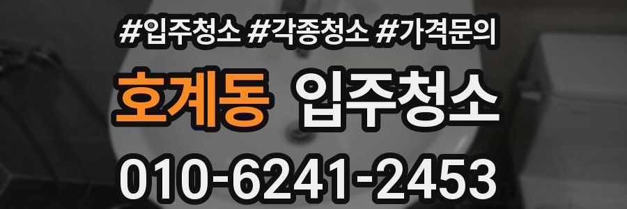 호계동 이사청소