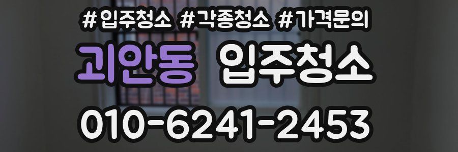 괴안동 이사청소