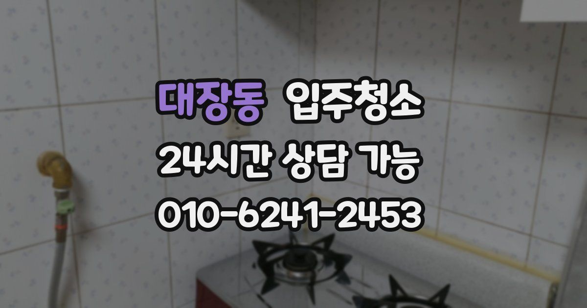 대장동 입주청소