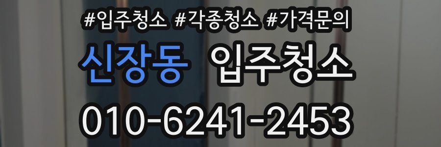 신장동 이사청소