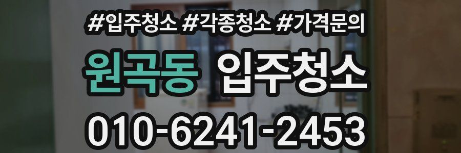 원곡동 이사청소