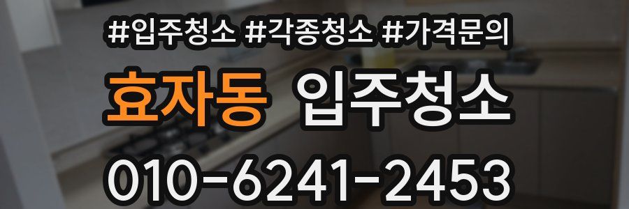 효자동 이사청소