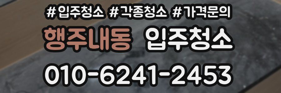 행주내동 이사청소