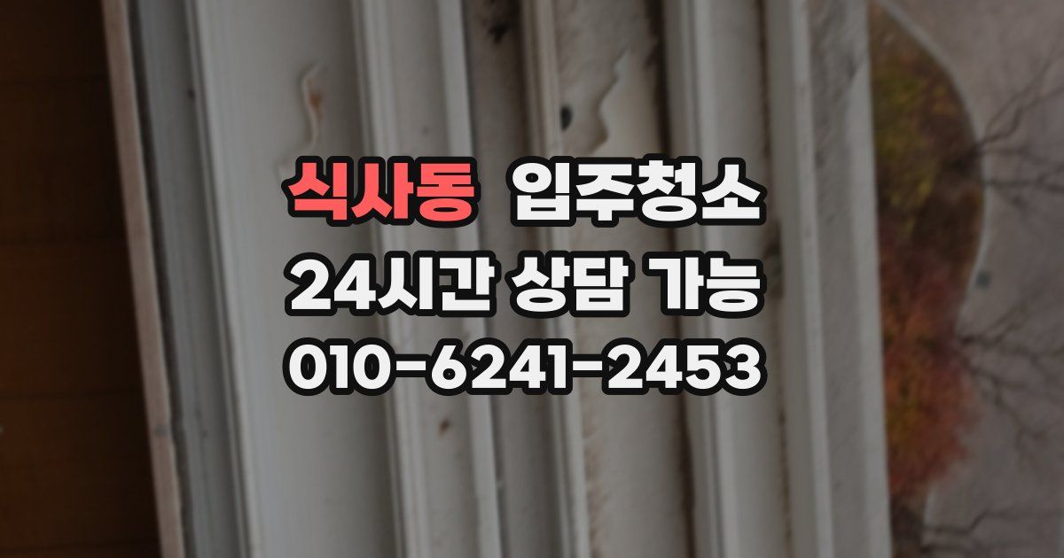 식사동 입주청소