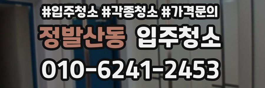 정발산동 이사청소