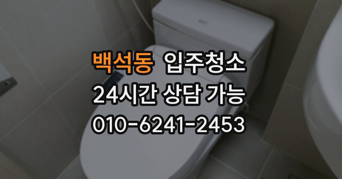 백석동 입주청소