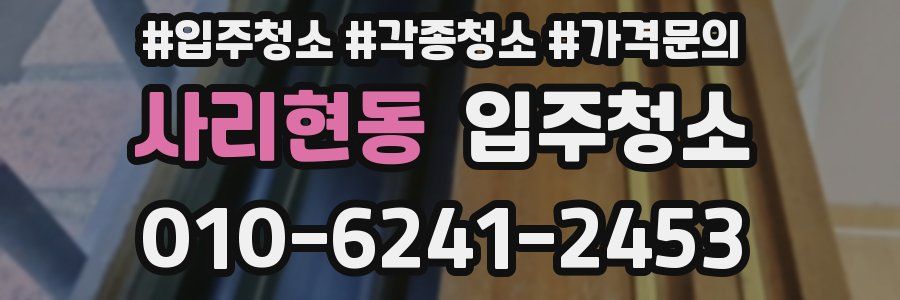 사리현동 이사청소