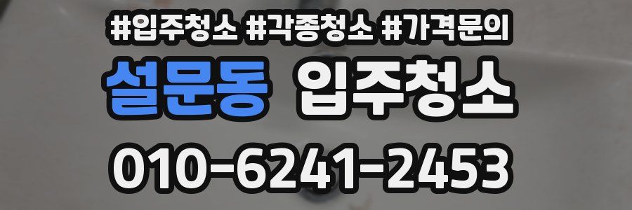 설문동 이사청소