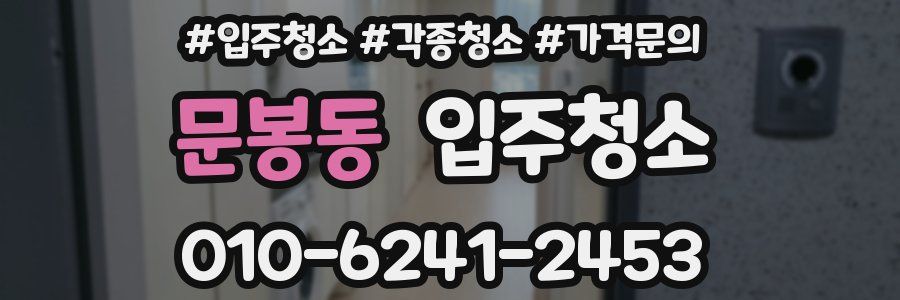 문봉동 이사청소