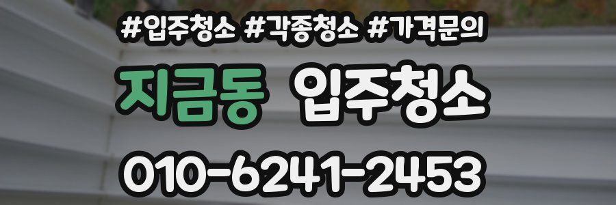 지금동 이사청소