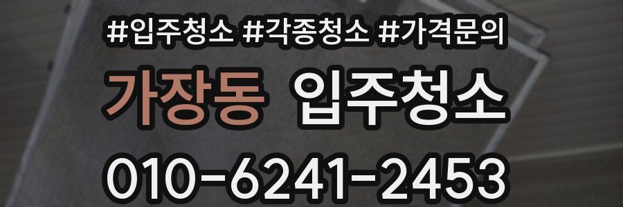 가장동 이사청소