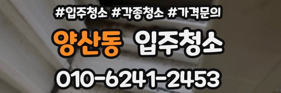 양산동 이사청소