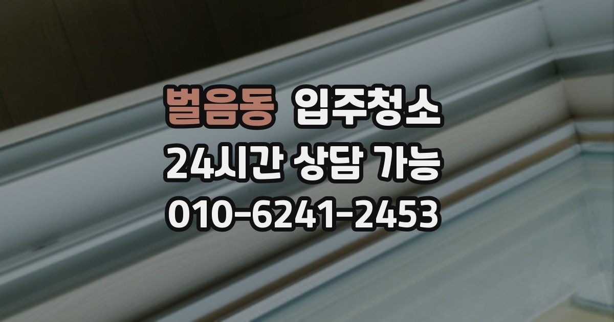 벌음동 입주청소