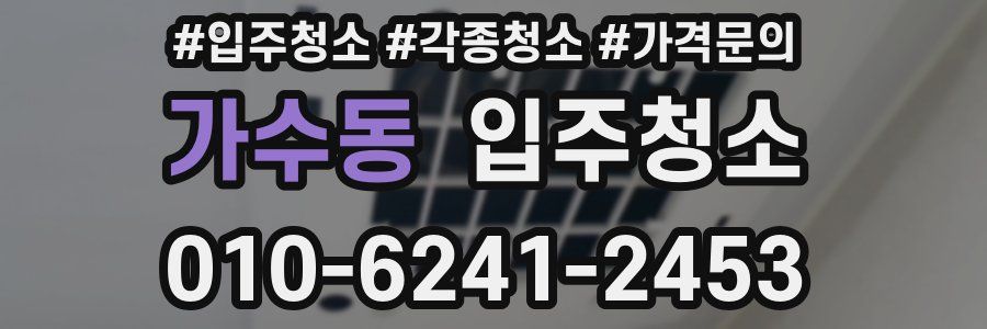 가수동 이사청소