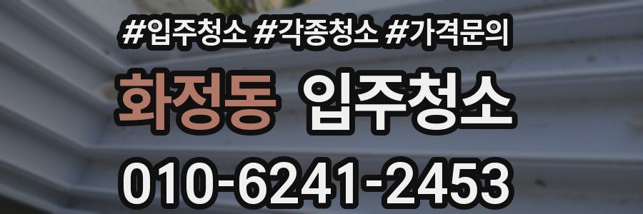 화정동 이사청소