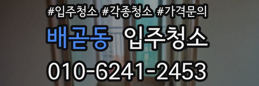 배곧동 이사청소