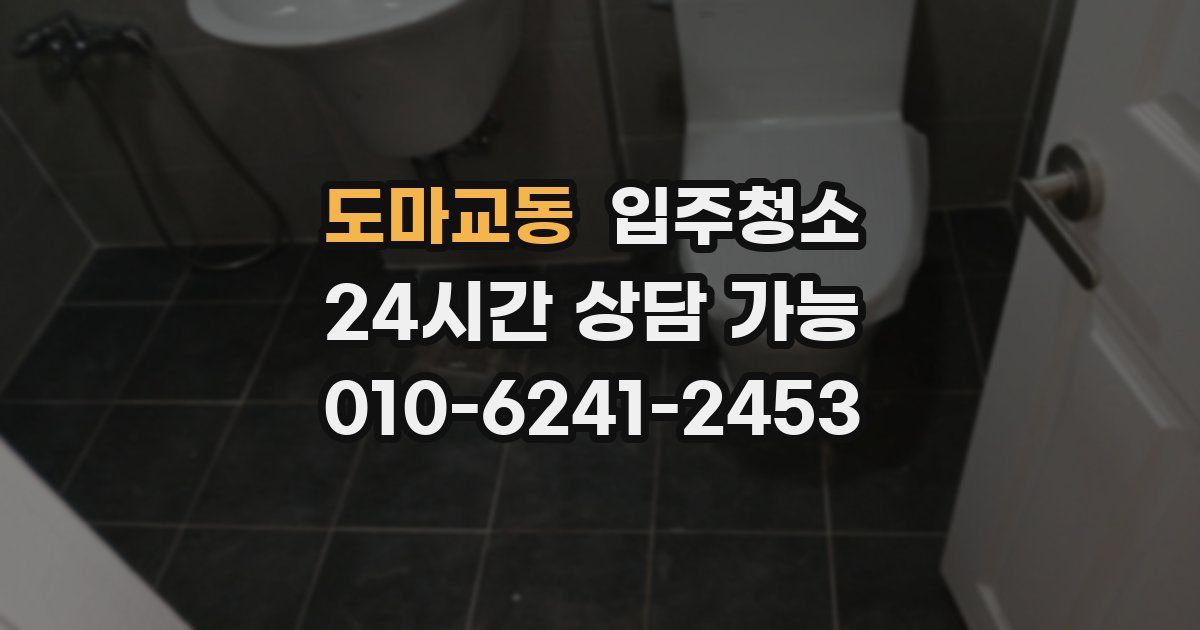 도마교동 입주청소