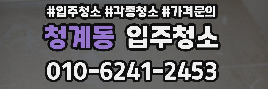 청계동 이사청소