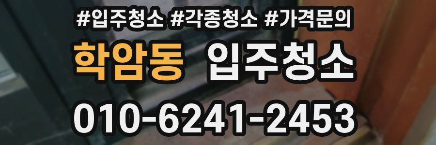 학암동 이사청소