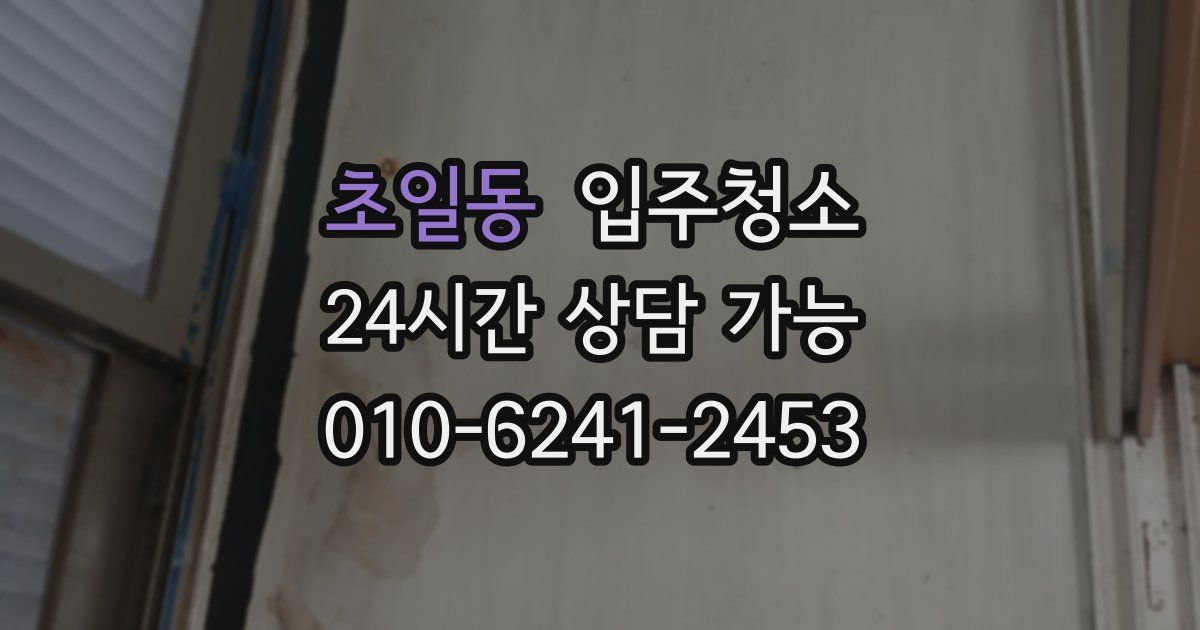 초일동 입주청소