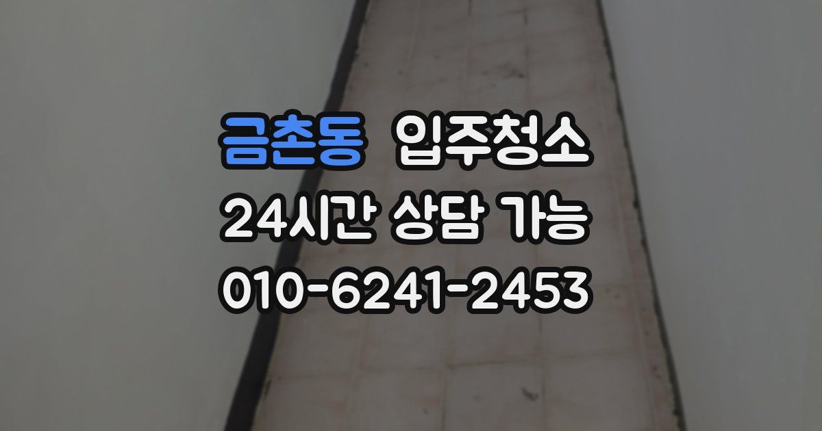 금촌동 입주청소