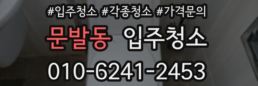 문발동 이사청소