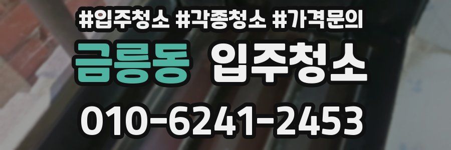 금릉동 이사청소