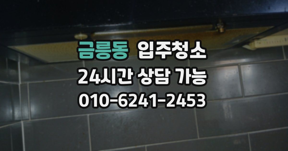 금릉동 입주청소