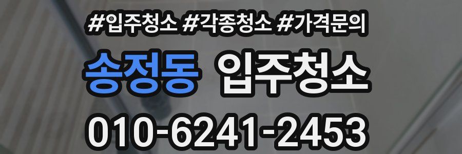 송정동 이사청소