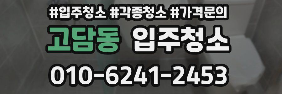 고담동 이사청소