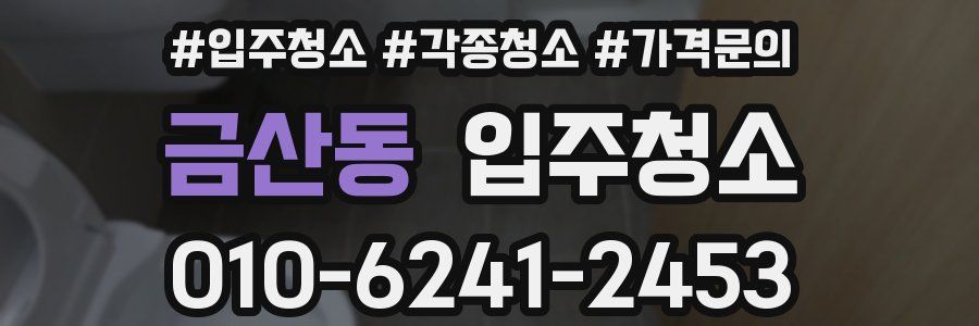 금산동 이사청소