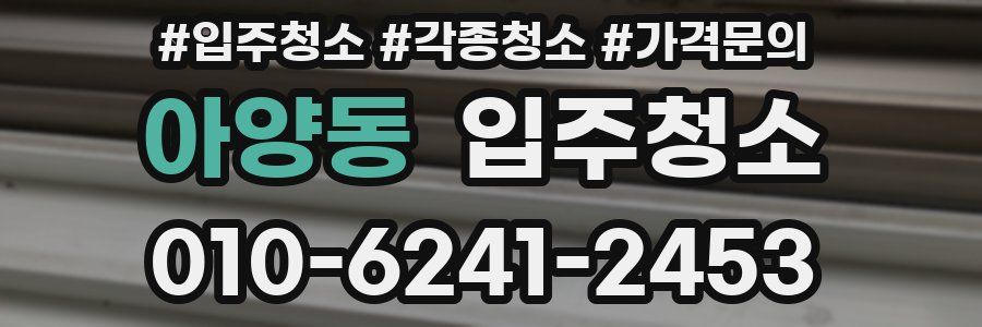 아양동 이사청소