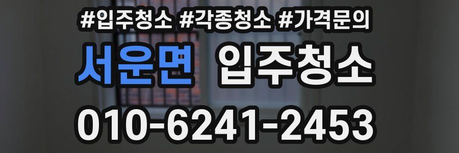 서운면 이사청소