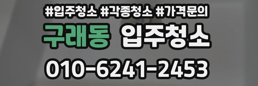 구래동 이사청소