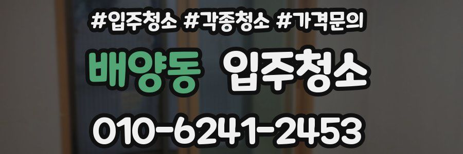 배양동 이사청소