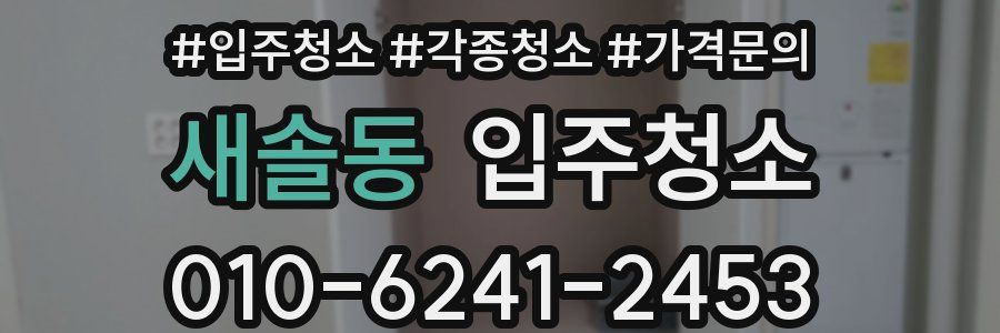 새솔동 이사청소