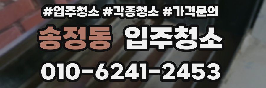 송정동 이사청소