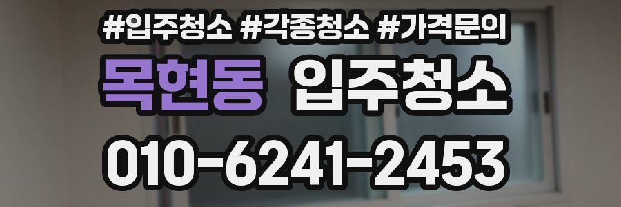 목현동 이사청소