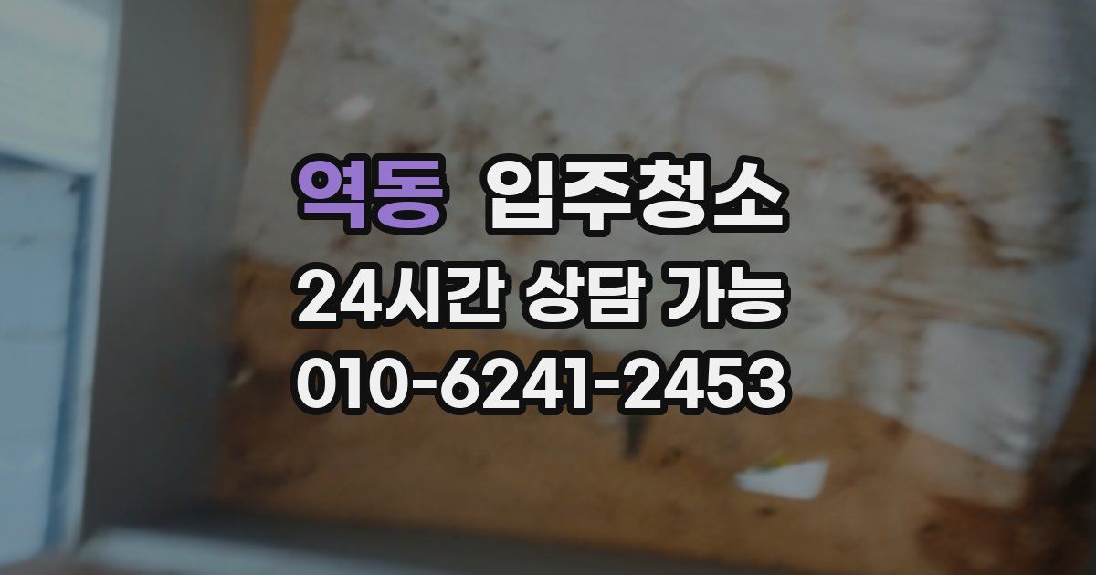 역동 입주청소
