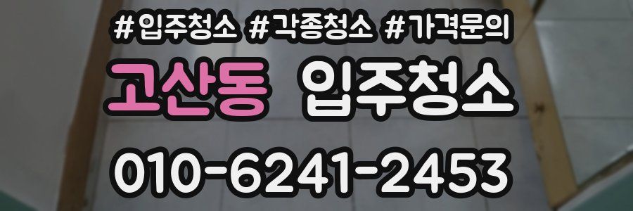 고산동 이사청소