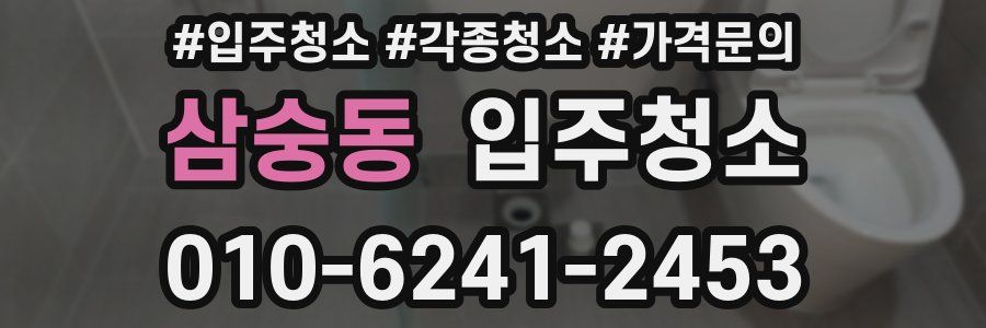 삼숭동 이사청소