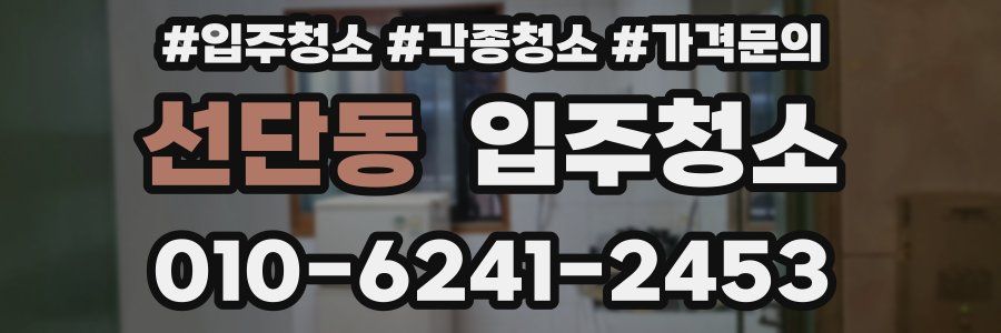 선단동 이사청소