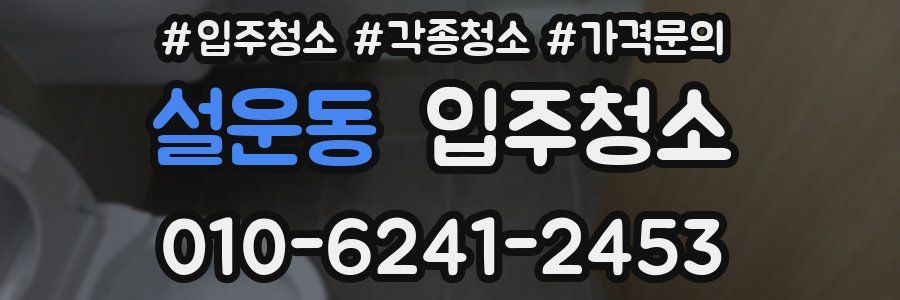 설운동 이사청소