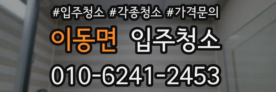 이동면 이사청소